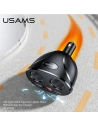 Hurtownia GSM - Adapter USAMS C16 2 gniazda 2xUSB 96W Fast Charge czarny/black CC99TC01 rozdzielacz - USA031BLK - {ean13} - Hurt