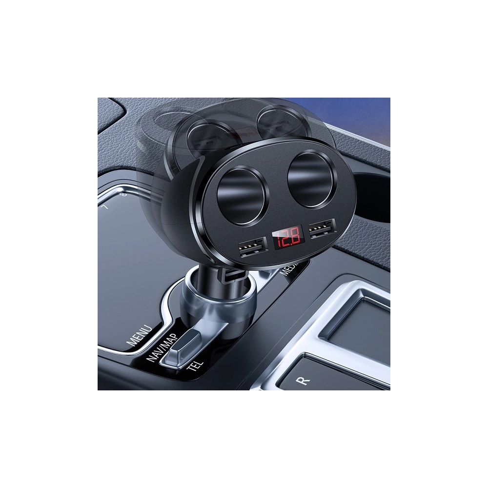 Wholesale USAMS Car Adapter C16 2xUSB 96W Fast Charge black CC99TC01 (US-CC099) - USA031BLK - {ean13} - Hurt