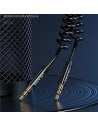 Hurtownia GSM - Adapter USAMS Spring audio jack 3,5mm -3,5mm 1,2m czarny/black SJ256YP01 - USA032BLK - {ean13} - Hurt