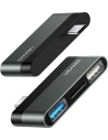 Hurtownia GSM - Adapter USAMS USB-C Mini HUB 2xUSB +Micro SD szary/grey SJ463HUB01 - USA034GRY - {ean13} - Hurt
