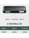 Wholesale USAMS Adapter USB-C Mini HUB 2xUSB + microSD grey SJ463HUB01 (US-SJ463) - USA034GRY - {ean13} - Hurt