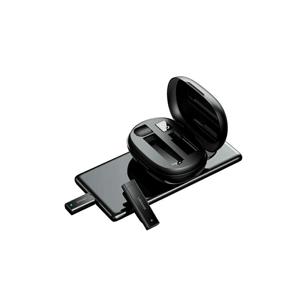 Hurtownia GSM - Bezdrátový klopový mikrofon USAMS ENC 2.4G Wireless Lavalier Microphone Lightning ZB244MKF01 - USA042 - {ean13} - Hurt