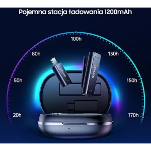 Hurtownia GSM - Bezprzewodowy mikrofon krawatowy USAMS ENC 2.4G Wireless Lavalier Microphone USB-C + 2x adapter ZB247MKF01 - USA043 - {ean13} - Hurt