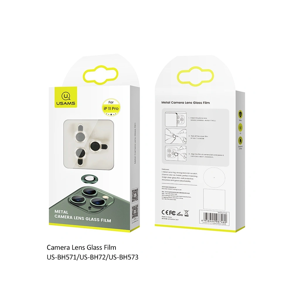 Hurtownia GSM - Nakládka USAMS Camera Lens Glass Apple iPhone 11 Pro Max metalový kroužek zlatý/gold BH573JTT04 - USA053GLD - {ean13} - Hurt