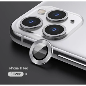 Hurtownia GSM - Nakládka USAMS Camera Lens Glass Apple iPhone 11 Pro metalový kroužek stříbrný/silver BH571JTT03 - USA055SLV - {ean13} - Hurt