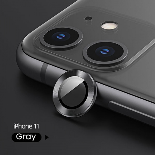 Usams Distributor - 6958444987453 - USA056GRY - USAMS Camera Lens Glass Apple iPhone 11 Pro metal ring grey BH571JTT01 (US-BH571) - B2B homescreen