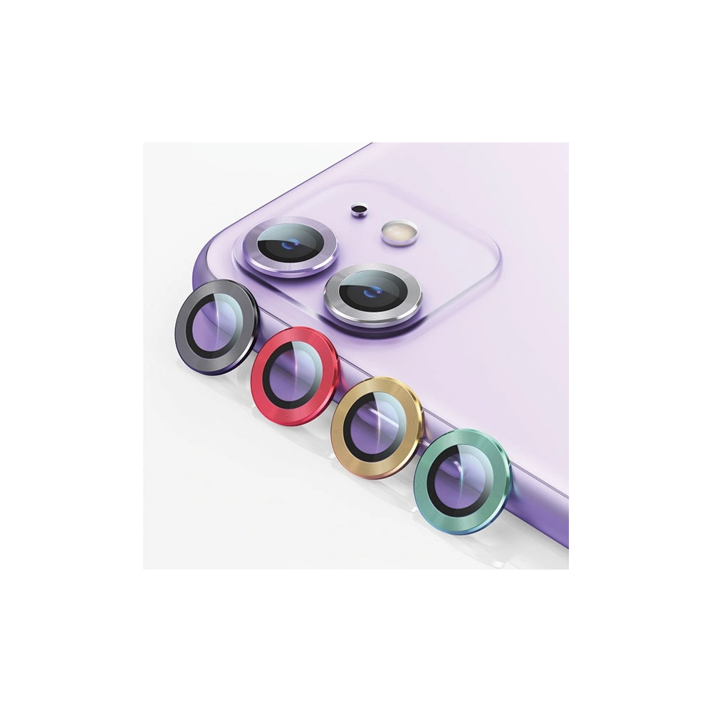 Hurtownia GSM - Nakládací sklo na objektiv USAMS Apple iPhone 11 s kovovým prstencem purpurové/purple BH572JTT04 - USA064 - {ean13} - Hurt