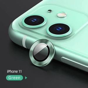 Hurtownia GSM - Nakładka USAMS Camera Lens Glass Apple iPhone 11 metal ring zielony/green BH572JTT05 - USA066GRN - {ean13} - Hurt