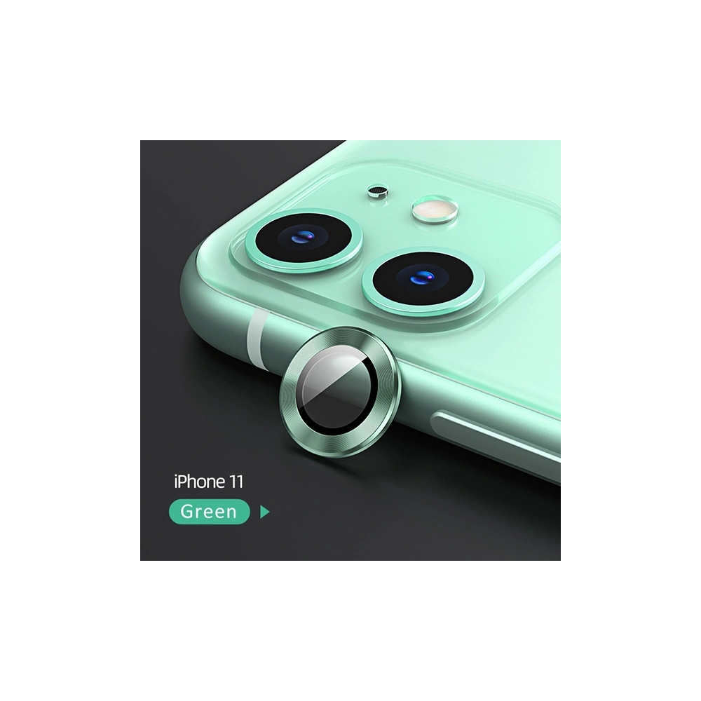 Hurtownia GSM - Nakładka USAMS Camera Lens Glass Apple iPhone 11 metal ring zielony/green BH572JTT05 - USA066GRN - {ean13} - Hurt