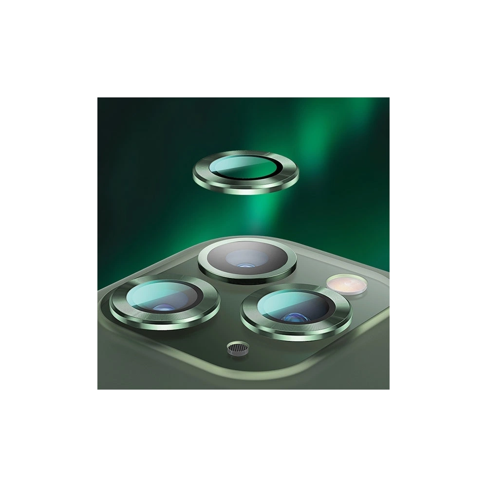 Hurtownia GSM - Nakładka USAMS Camera Lens Glass Apple iPhone 11 metal ring zielony/green BH572JTT05 - USA066GRN - {ean13} - Hurt