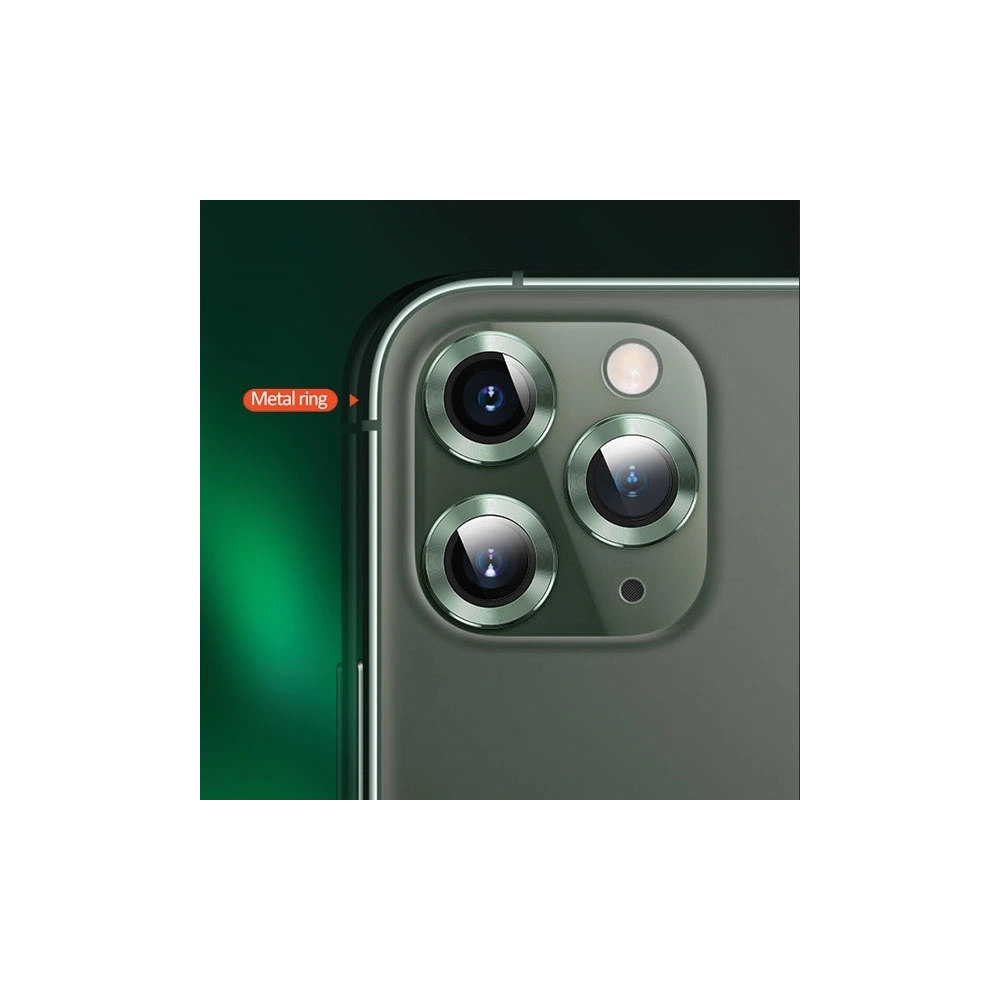 Hurtownia GSM - Nakładka USAMS Camera Lens Glass Apple iPhone 11 metal ring zielony/green BH572JTT05 - USA066GRN - {ean13} - Hurt