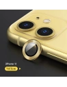 Nakładka USAMS Camera Lens Glass Apple iPhone 11 metal ring żółty/yellow BH572JTT06