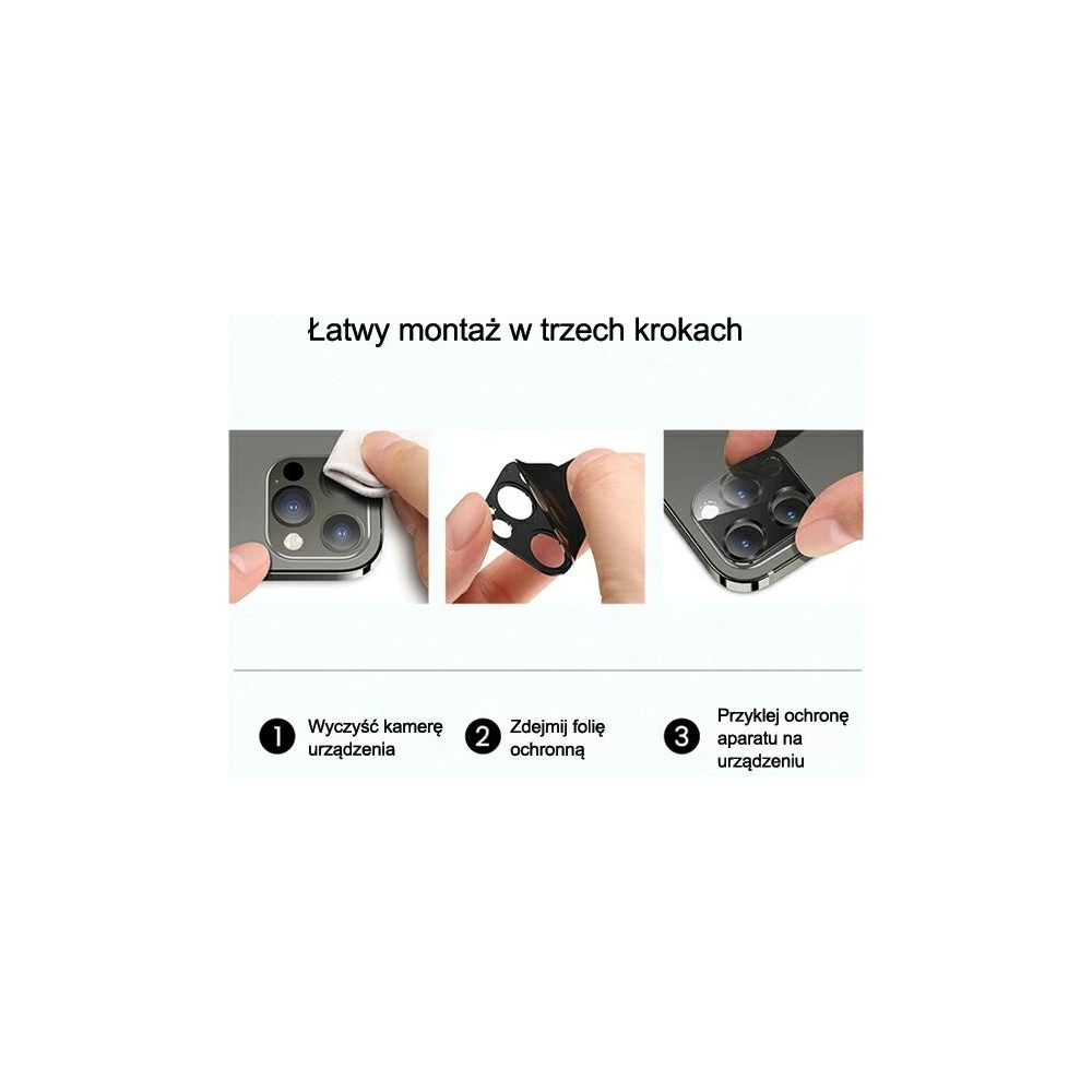 Wholesale USAMS Camera Lens Glass Apple iPhone 12 mini metal black BH706JTT01 (US-BH706) - USA071BLK - {ean13} - Hurt