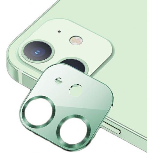 Hurtownia Usams - 6958444940243 - USA074GRN - Nakładka USAMS Camera Lens Glass Apple iPhone 12 mini metal zielony/green BH706JTT04 - B2B homescreen