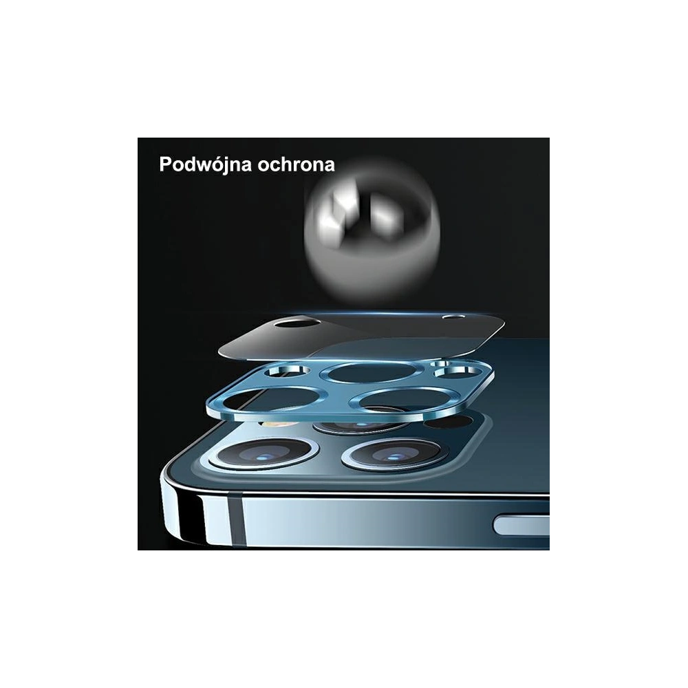 Wholesale USAMS Camera Lens Glass Apple iPhone 12 Pro Max metal blue BH707JTT04 (US-BH707) - USA076BLU - {ean13} - Hurt