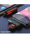 Wholesale USAMS Card Reader SD/microSD Lightning red SJ430DKQ02 (US-SJ430) - USA088RED - {ean13} - Hurt