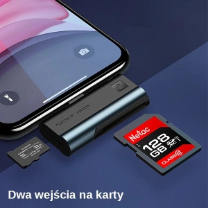 Wholesale USAMS Card Reader SD/microSD Lightning red SJ430DKQ02 (US-SJ430) - USA088RED - {ean13} - Hurt
