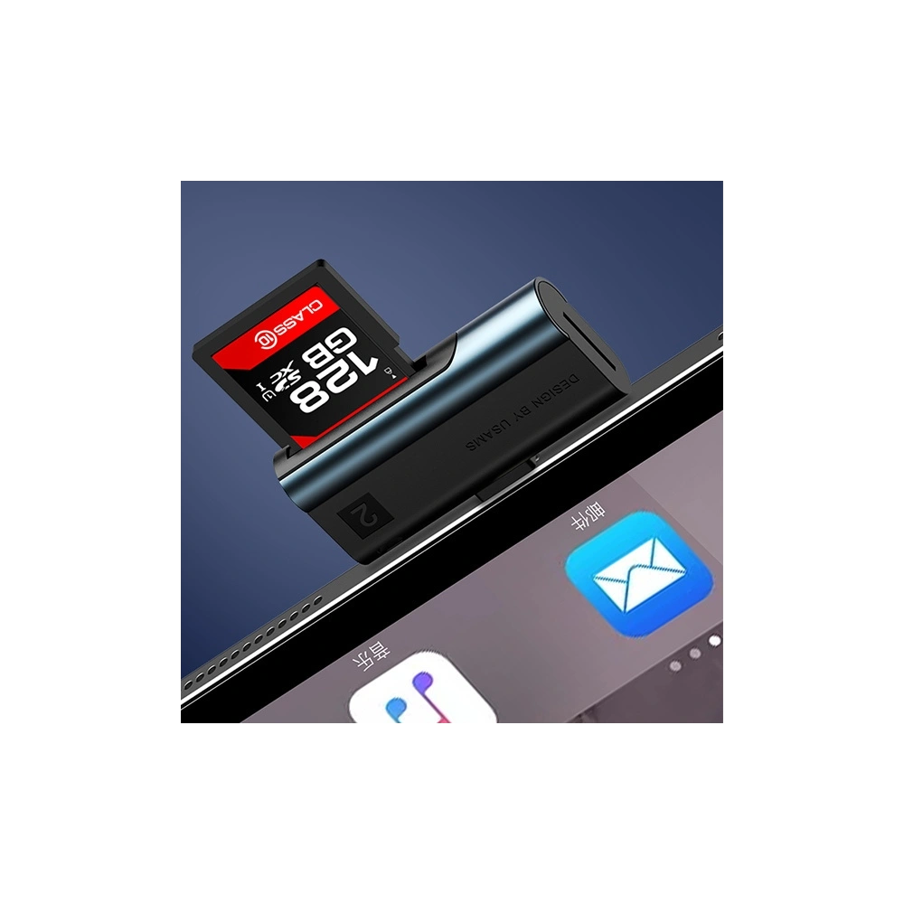 Wholesale USAMS Card Reader SD/microSD Lightning red SJ430DKQ02 (US-SJ430) - USA088RED - {ean13} - Hurt