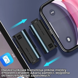 Hurtownia GSM - Čtečka karet SD/microSD USAMS s lightning konektorem červená/red SJ430DKQ02 - USA088RED - {ean13} - Hurt