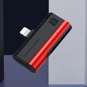Wholesale USAMS Card Reader SD/microSD Lightning red SJ430DKQ02 (US-SJ430) - USA088RED - {ean13} - Hurt