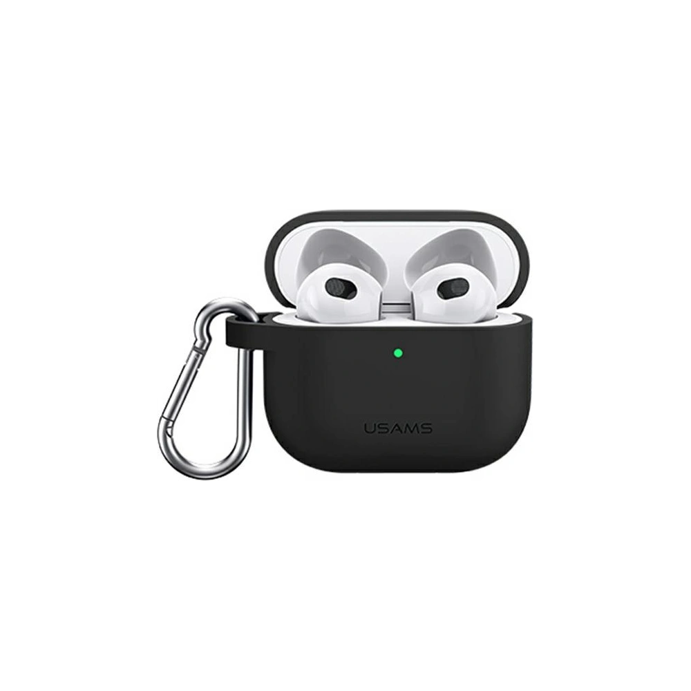 Hurtownia GSM - Etui USAMS Apple AirPods 3 silicon czarny/black BH741AP01 - USA111BLK - {ean13} - Hurt