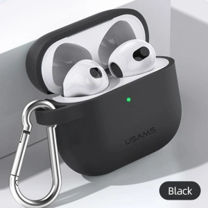 Hurtownia GSM - Etui USAMS Apple AirPods 3 silicon czarny/black BH741AP01 - USA111BLK - {ean13} - Hurt