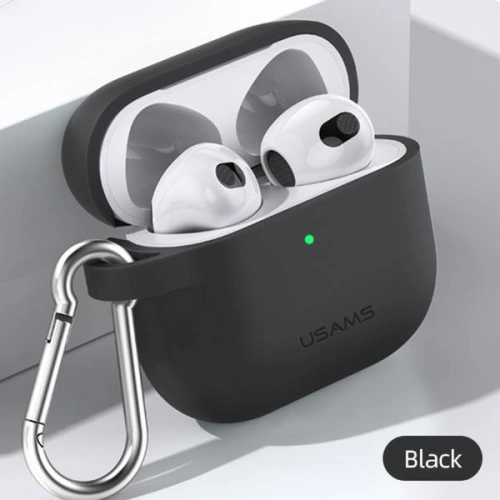 Etui USAMS Apple AirPods 3 silicon czarny/black BH741AP01