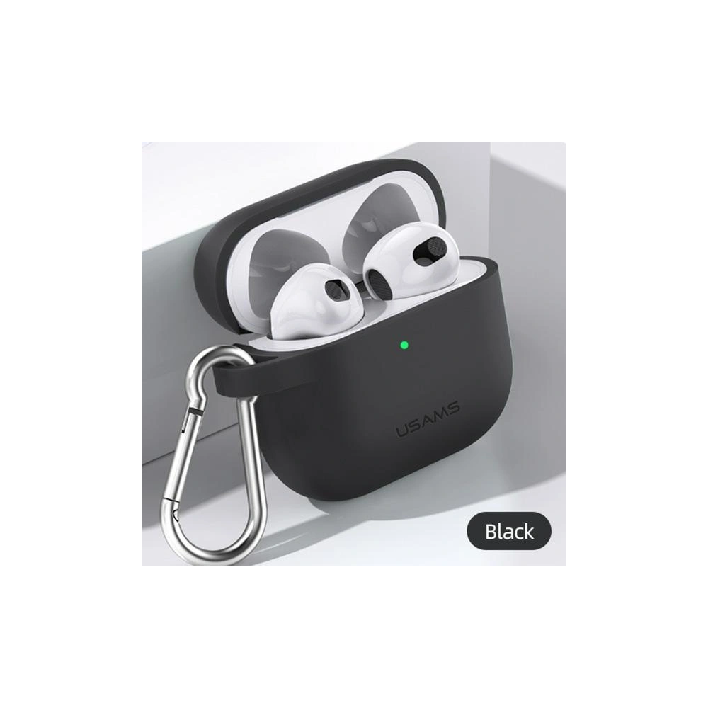 Hurtownia GSM - Etui USAMS Apple AirPods 3 silicon czarny/black BH741AP01 - USA111BLK - {ean13} - Hurt