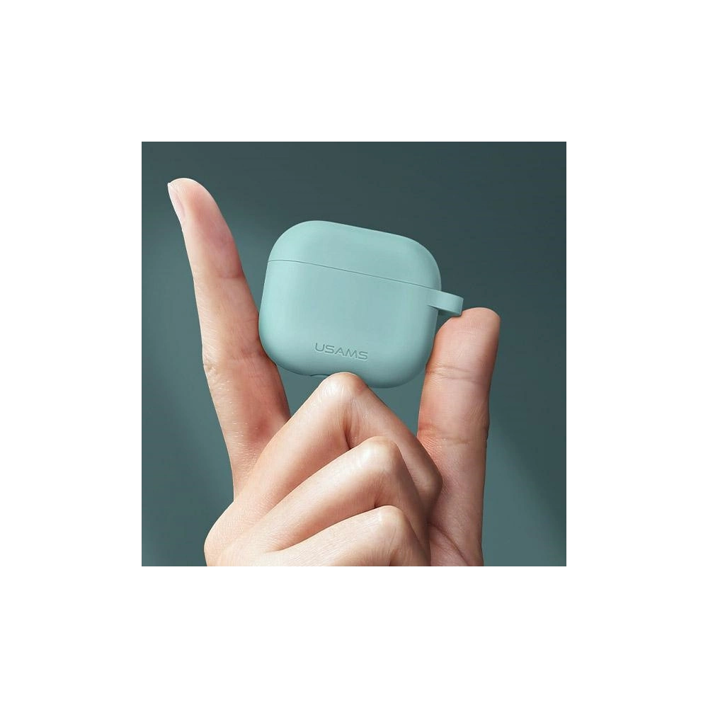 Wholesale USAMS Case Apple AirPods 3 silicon blue BH741AP02 (US-BH741) - USA112BLU - {ean13} - Hurt