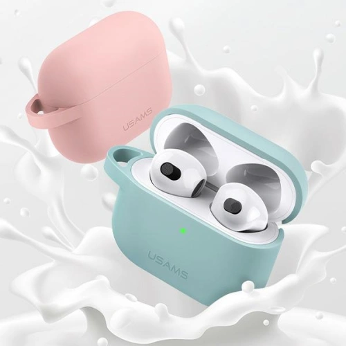 Etui USAMS Apple AirPods 3 silicon różowy/pink BH741AP03