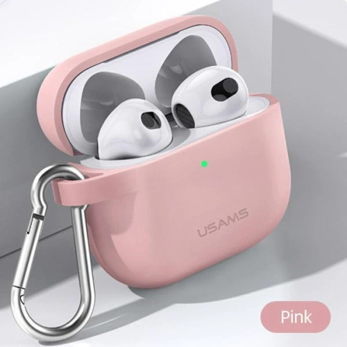 Etui USAMS Apple AirPods 3 silicon różowy/pink BH741AP03