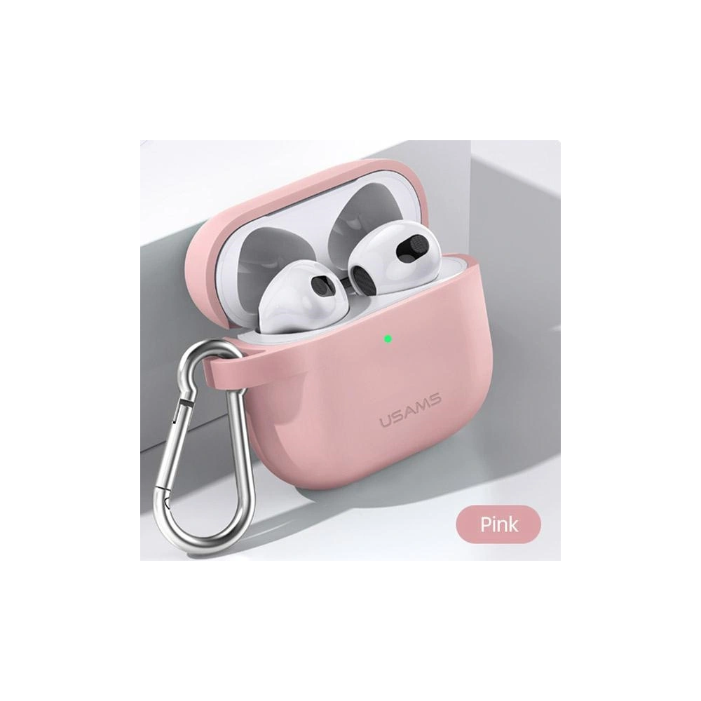 Hurtownia GSM - Etui USAMS Apple AirPods 3 silikonové růžové/pink BH741AP03 - USA113PNK - {ean13} - Hurt