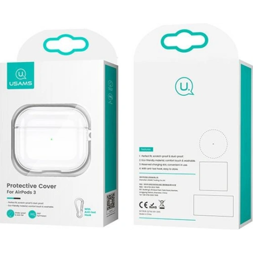 Etui USAMS Apple AirPods 3 przezroczysty czarny/tranparent black BH740AP02