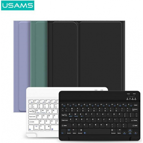 Usams Distributor - 6958444940328 - USA145PRPWHT - USAMS Winro Case with keyboard Apple iPad Air 10.9" purple cover-white keyboard IP109YRU03 (US-BH655) - B2B homescreen
