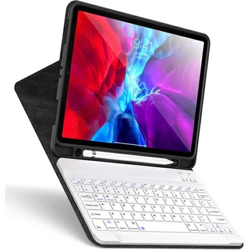 Etui USAMS Winro Keyboard Apple iPad 10.2 2019/2020 (7., 8. generacji) fioletowe etui-biała klawiatura/purple cover-white keyboard IP1027YR03