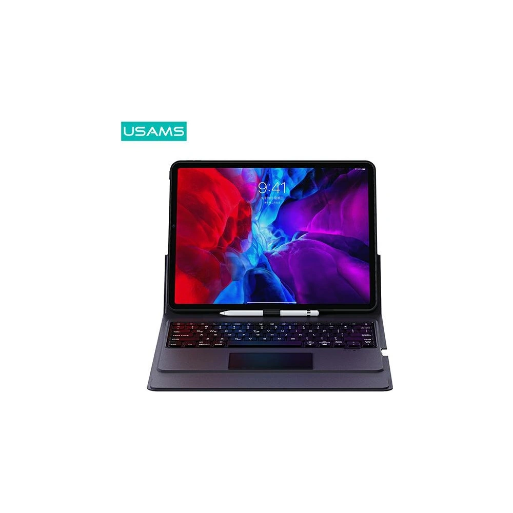 Hurtownia GSM - Etui USAMS Winz Keyboard Apple iPad 9.7 2017/2018 (5. a 6. generace) černé/black Touch Control Bluetooth - USA187BLK - {ean13} - Hurt