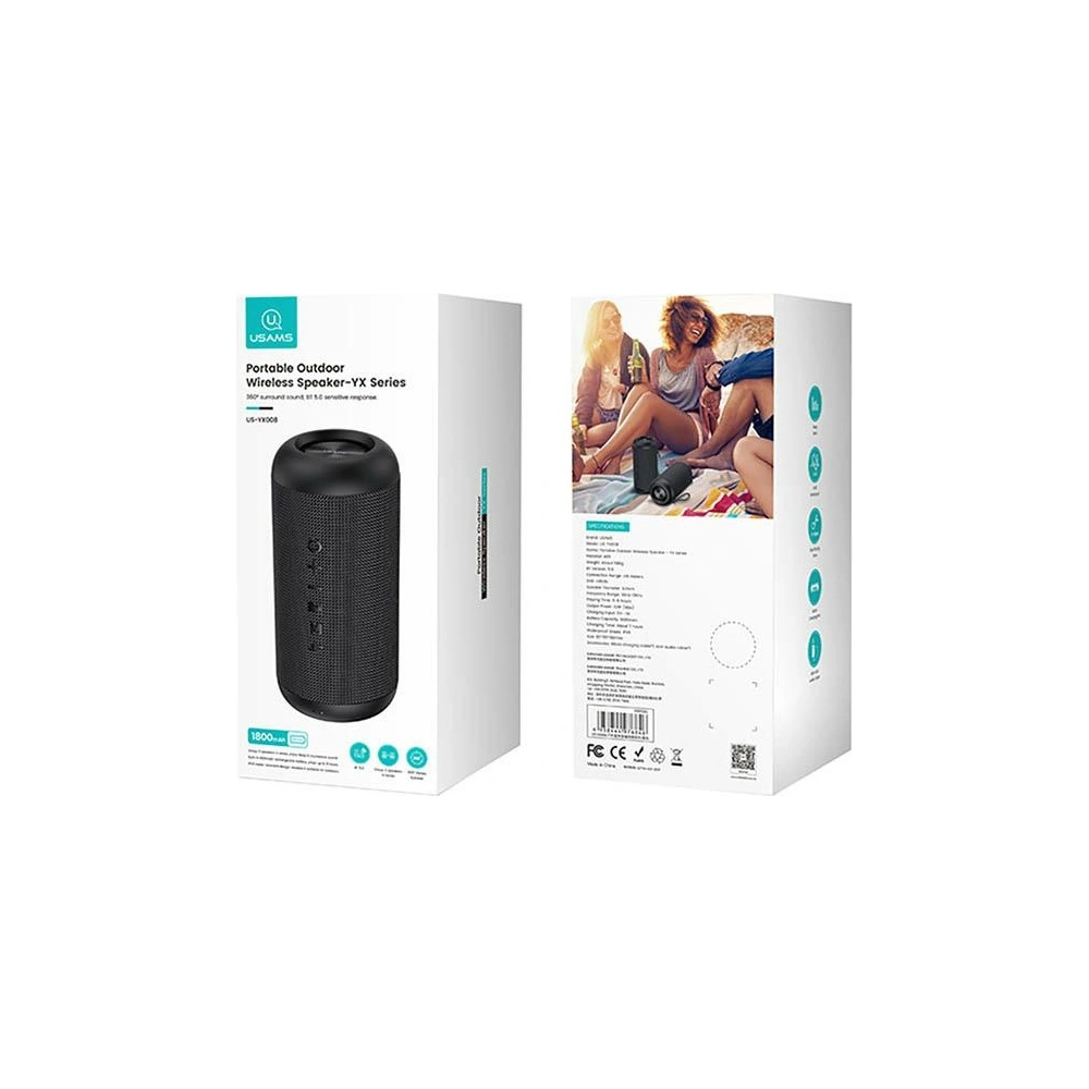 Hurtownia GSM - Bezdrátový reproduktor USAMS YX Series Bluetooth 5.0 10W Přenosný venkovní bezdrátový reproduktor YX8YG01 - USA201 - {ean13} - Hurt