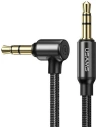 Wholesale USAMS Audio Nylon Cable jack 3.5mm - 3,5mm 1,2m black SJ557YP01 (US-SJ557) - USA202BLK - {ean13} - Hurt