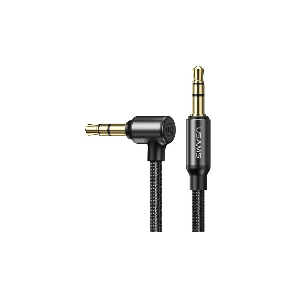 Hurtownia GSM - Kabel audio pletený USAMS jack 3.5mm - 3,5mm 1,2m černý/black SJ557YP01 - USA202BLK - {ean13} - Hurt