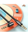 Wholesale USAMS Audio Nylon Cable jack 3.5mm - 3,5mm 1,2m black SJ557YP01 (US-SJ557) - USA202BLK - {ean13} - Hurt