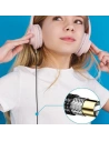 Wholesale USAMS Audio Nylon Cable jack 3.5mm - 3,5mm 1,2m black SJ557YP01 (US-SJ557) - USA202BLK - {ean13} - Hurt