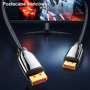 Hurtownia GSM - Kabel USAMS U75 DisplayPort - DisplayPort 1.4 HD 2.0m czarny/black 8K HD SJ532DP01 - USA203BLK - {ean13} - Hurt