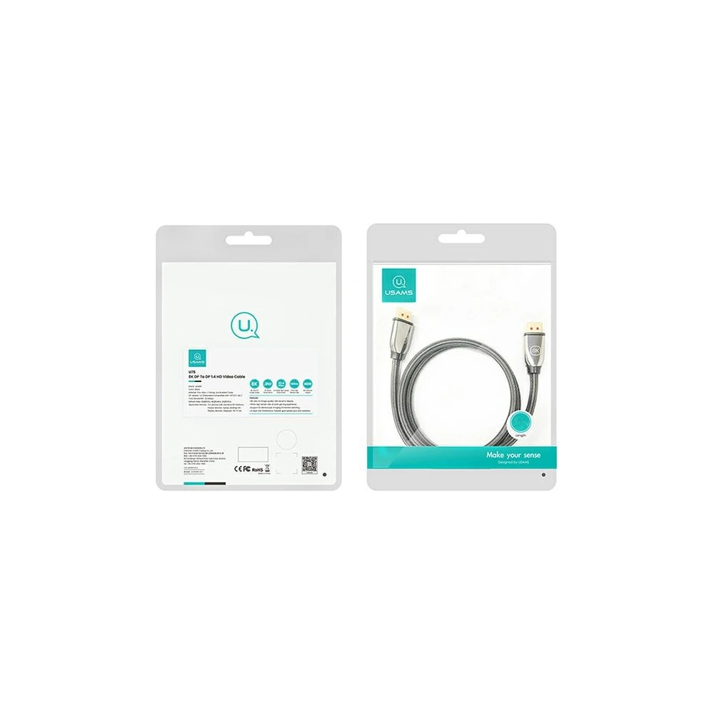 Wholesale USAMS Cable DisplayPort - DisplayPort 1.4 HD U75 3.0m black 8K HD SJ533DP01 (US-SJ533) - USA204BLK - {ean13} - Hurt