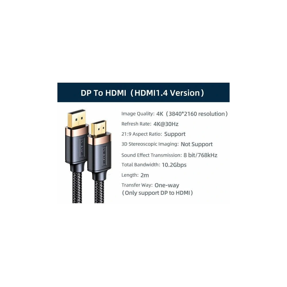 Hurtownia GSM - Kabel USAMS U74 DisplayPort - HDMI 2.0m černý/black 4K HD SJ530HD01 - USA206BLK - {ean13} - Hurt