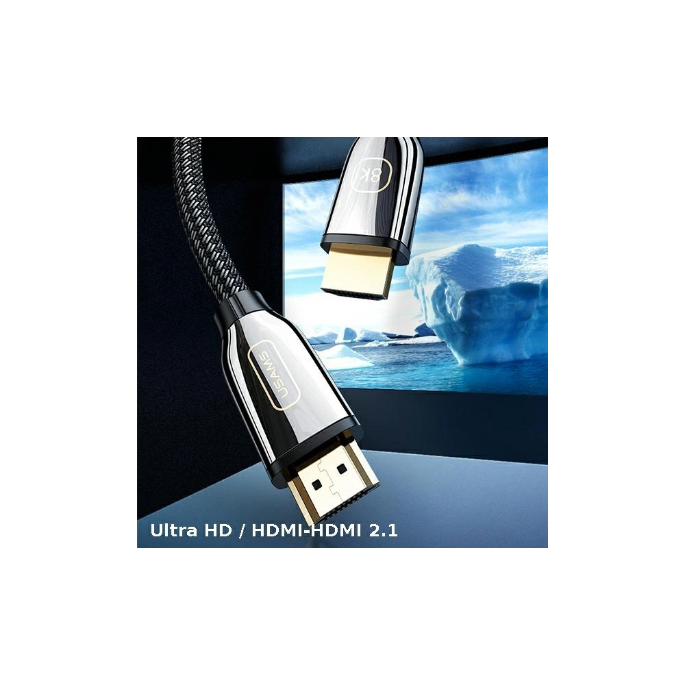 Hurtownia GSM - Kabel USAMS U67 HDMI - HDMI 2.1 3m 8K černý/black Ultra HD SJ498HD01 - USA211BLK - {ean13} - Hurt