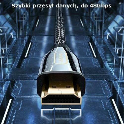 Kabel USAMS U67 HDMI - HDMI 2.1 2m 8K czarny/black Ultra HD SJ497HD01