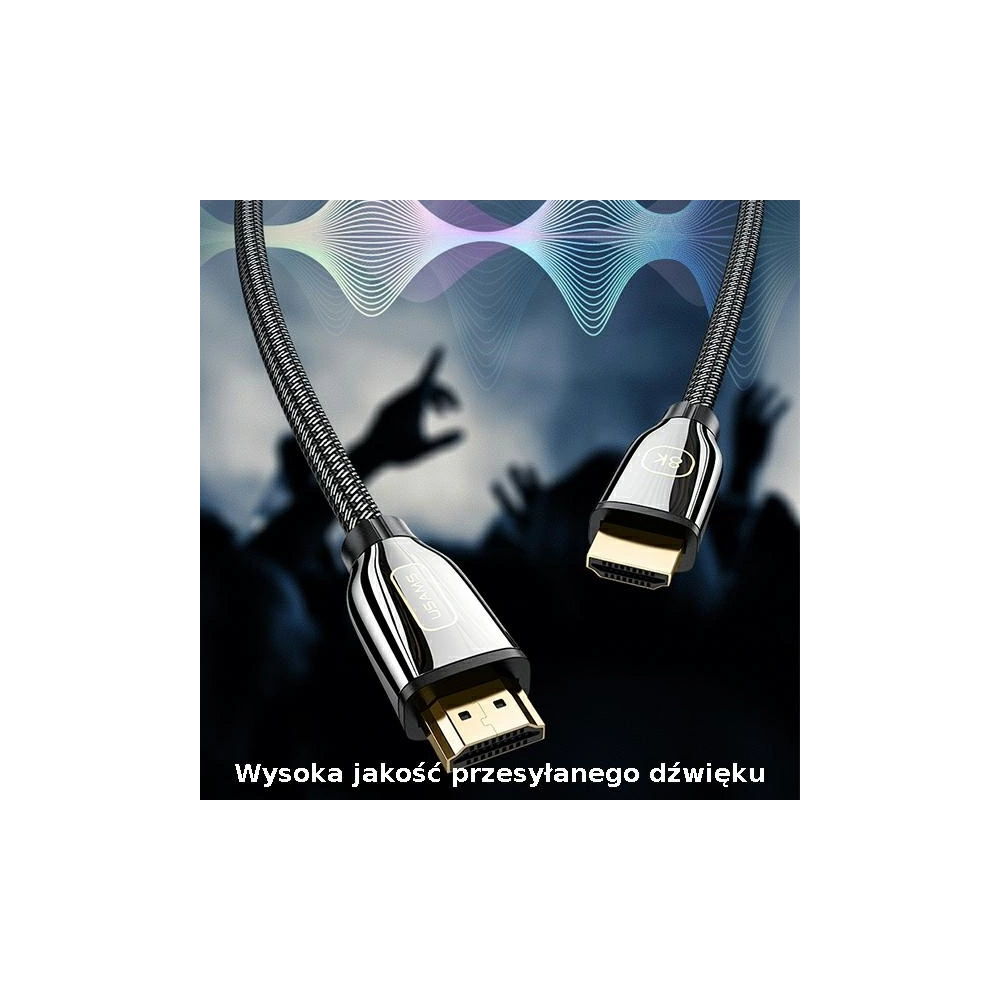 Hurtownia GSM - Kabel USAMS U67 HDMI - HDMI 2.1 3m 8K černý/black Ultra HD SJ498HD01 - USA211BLK - {ean13} - Hurt