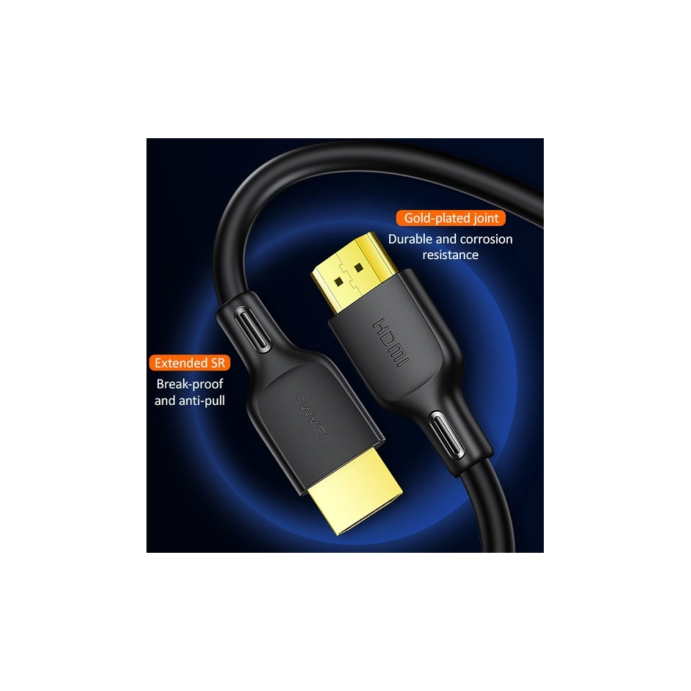 Kabel USAMS U49 HDMI - HDMI 1.8m černý/black 4K HD SJ426HD01