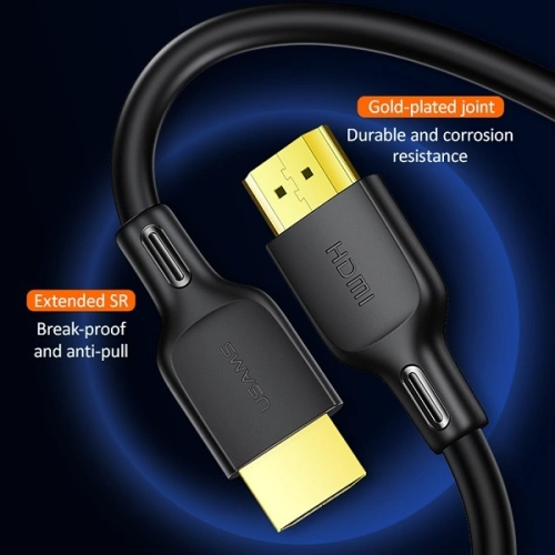 Kabel USAMS U49 HDMI - HDMI 3m czarny/black 4K HD SJ427HD01
