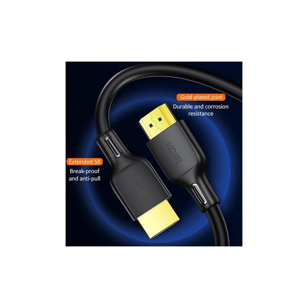 Kabel USAMS U49 HDMI - HDMI 3m černý/black 4K HD SJ427HD01